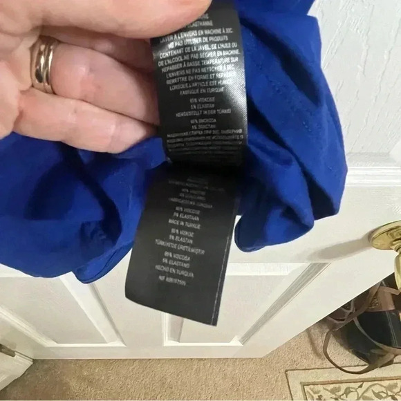 Ted Baker Gerbela Blue Square Neck Short Sleeve Top Size 2/US 6 - Picture 12 of 12